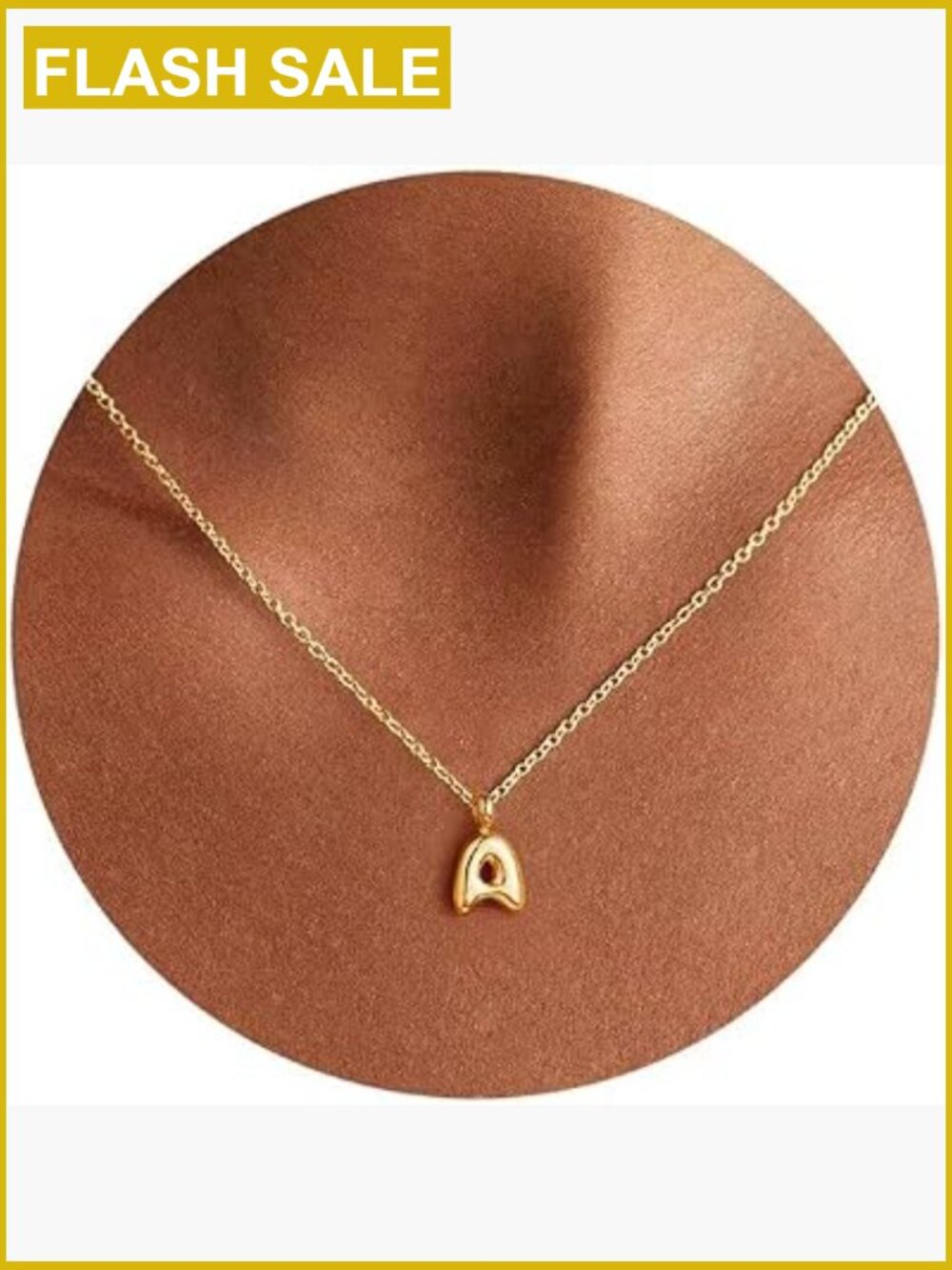 14K Gold-Plated Initial Necklace - Letter Pendant, Layering Choker, Gift for Her
